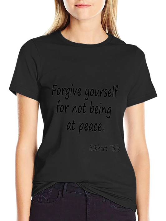 Camiseta Negra con Frase Motivacional Eckhart Tolle