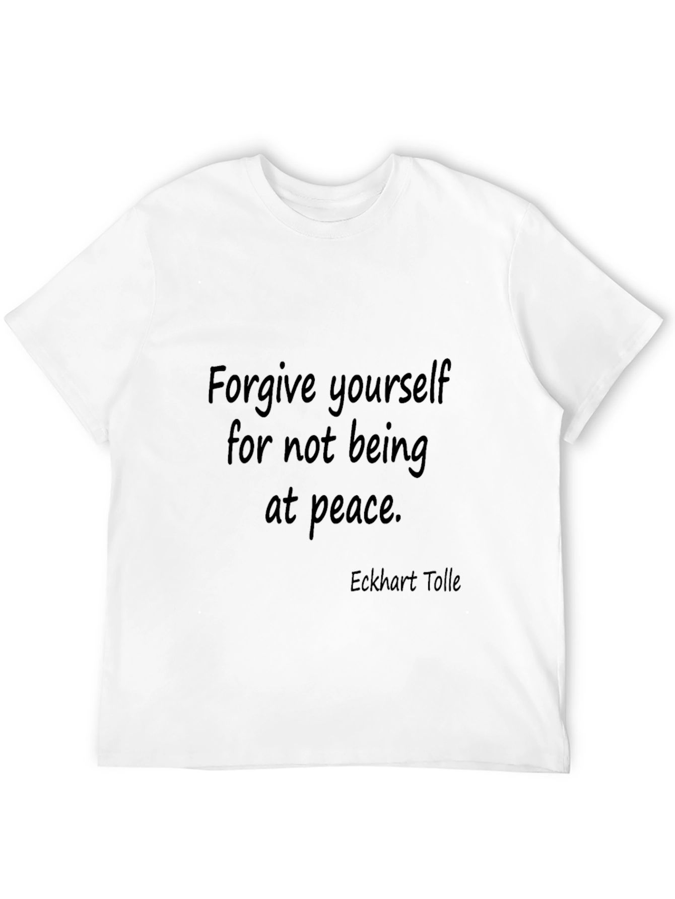 Camiseta Negra con Frase Motivacional Eckhart Tolle