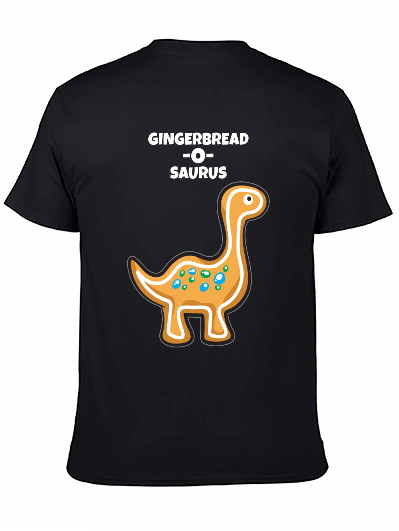 Camiseta Negra Gingerbread-O-Saurus