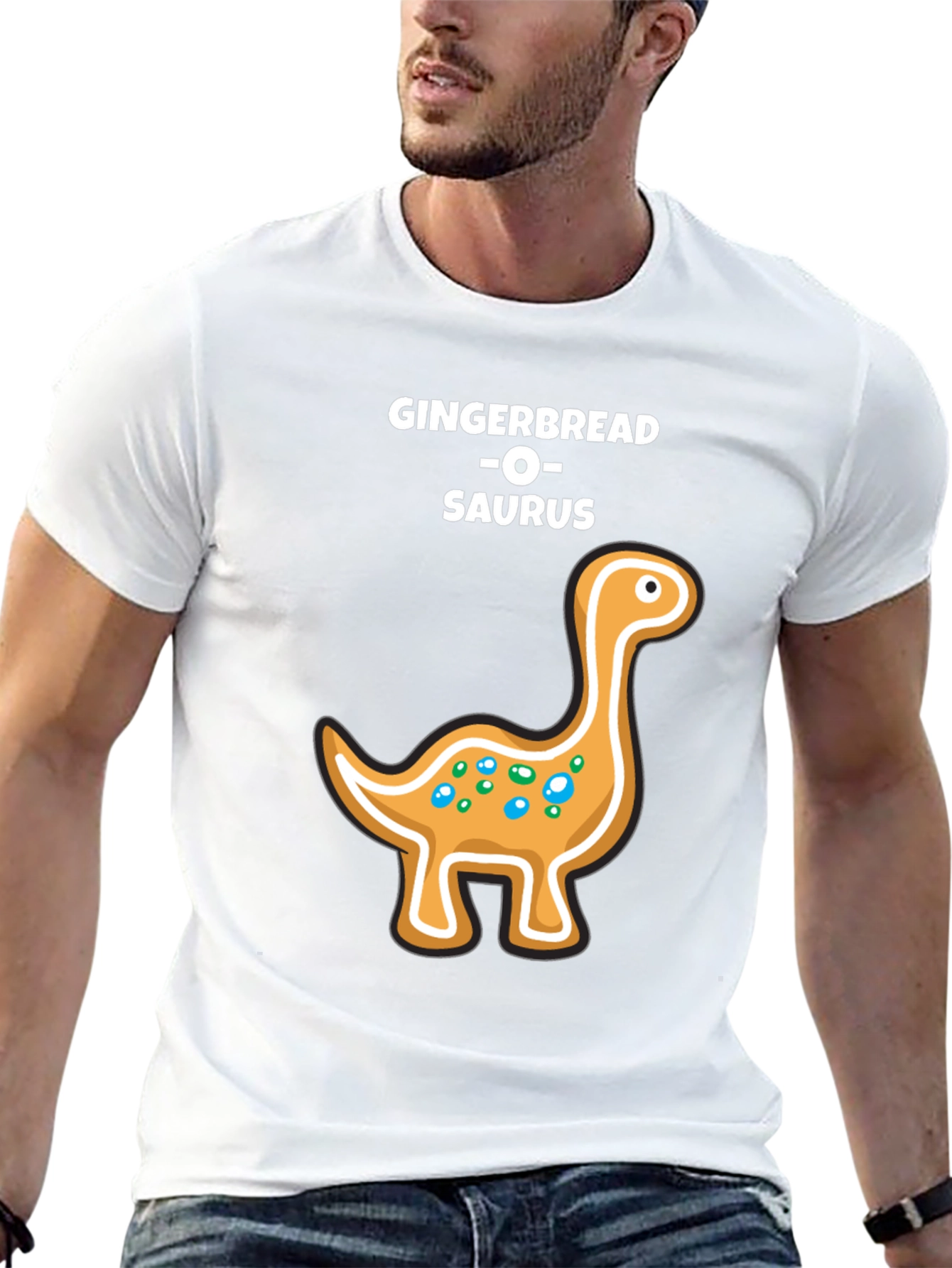 Camiseta Negra Gingerbread-O-Saurus