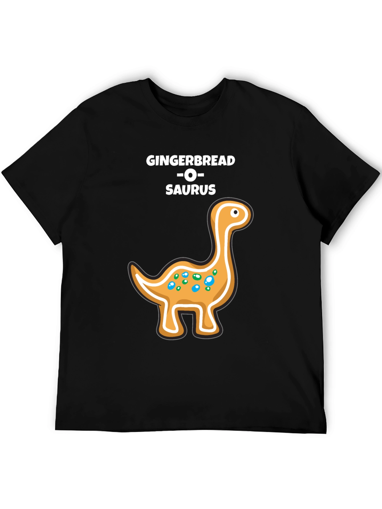 Camiseta Negra Gingerbread-O-Saurus