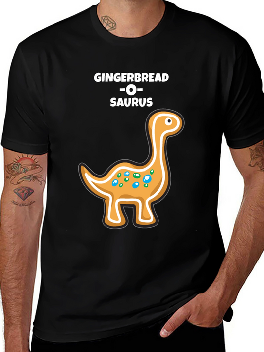 Camiseta Negra Gingerbread-O-Saurus