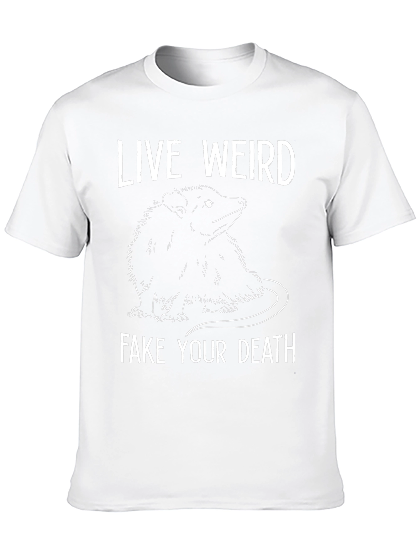 Camiseta Negra: Vive Raro Finge tu Muerte