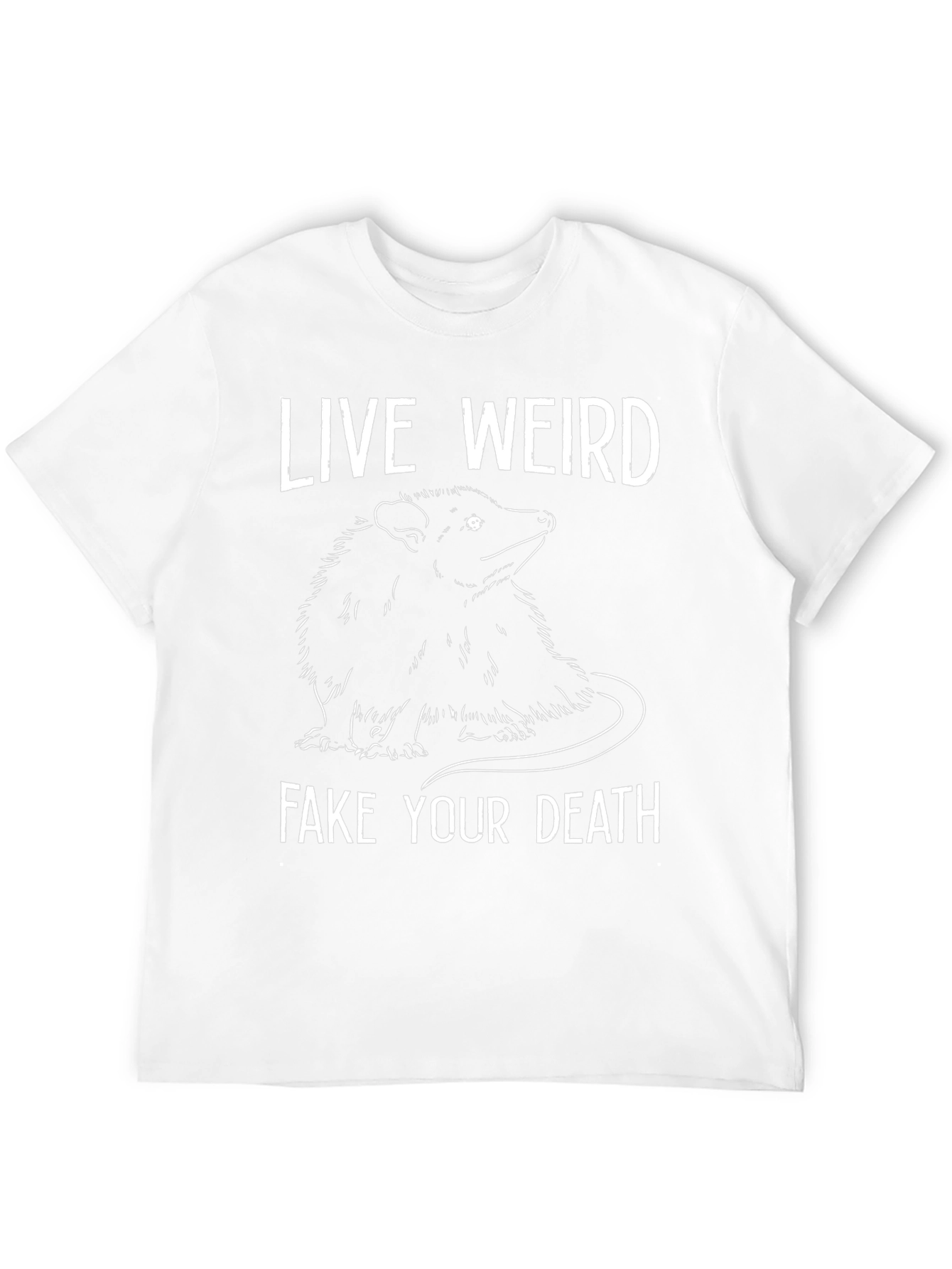Camiseta Negra: Vive Raro Finge tu Muerte