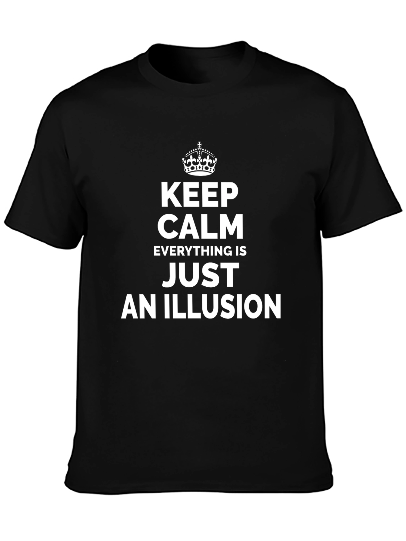 Camiseta Negra: Keep Calm - Todo Es Una Ilusión