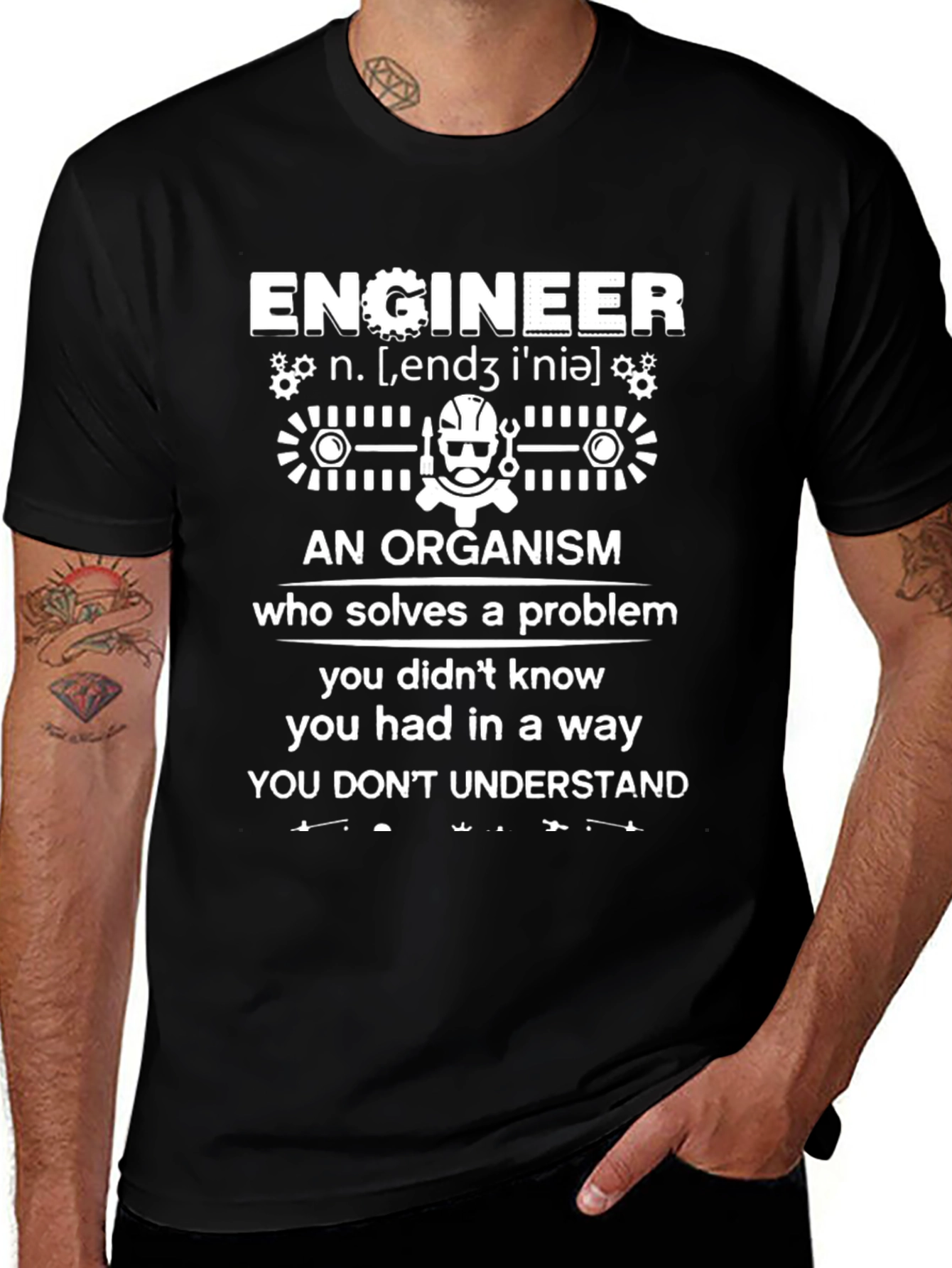 Camiseta Negra de Ingeniero: Solución de Problemas