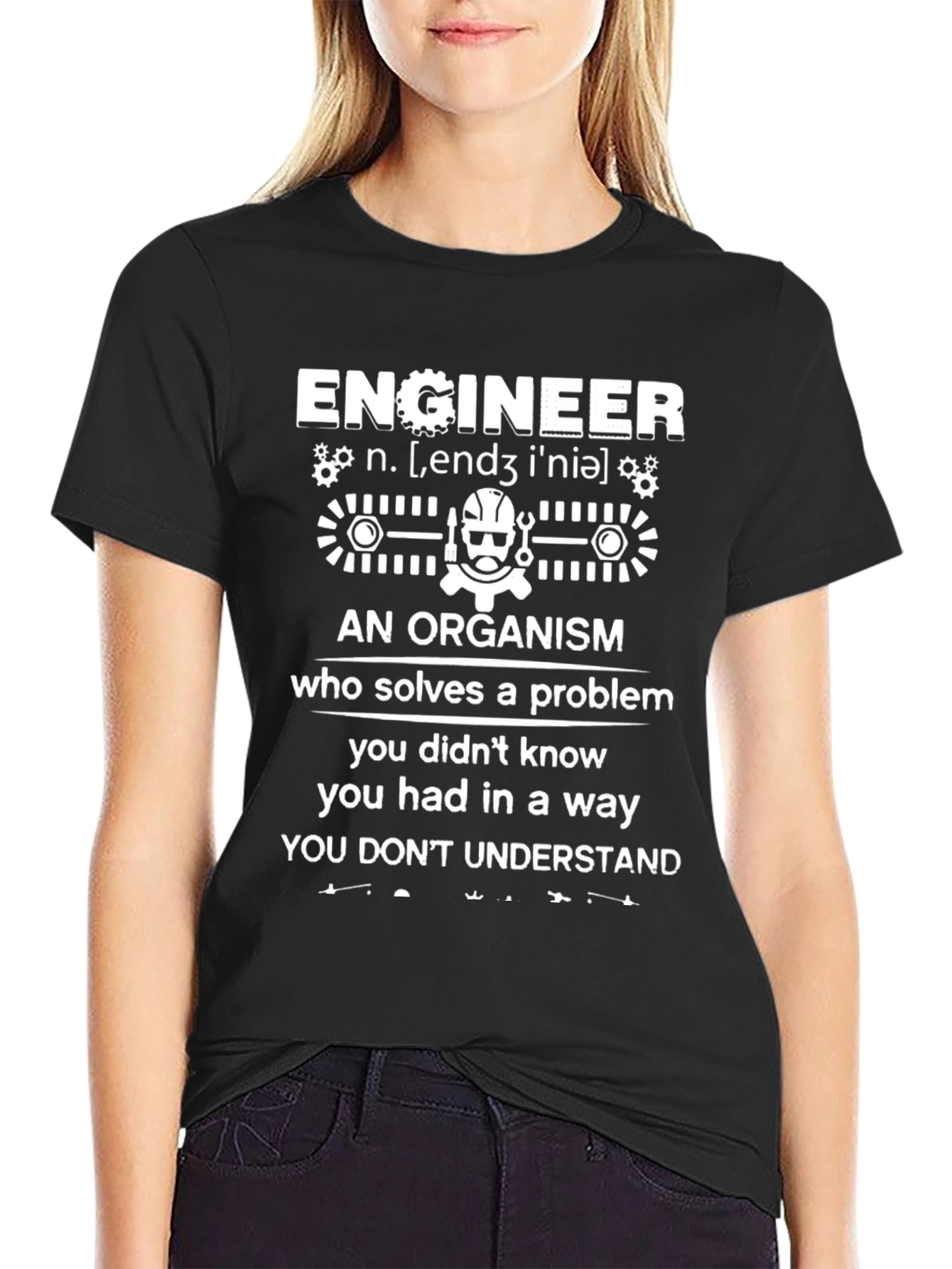 Camiseta Negra de Ingeniero: Solución de Problemas