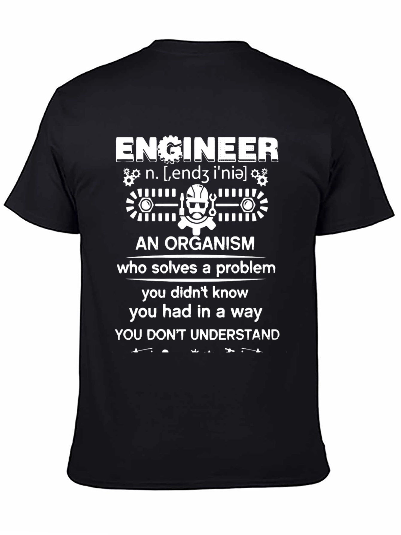 Camiseta Negra de Ingeniero: Solución de Problemas