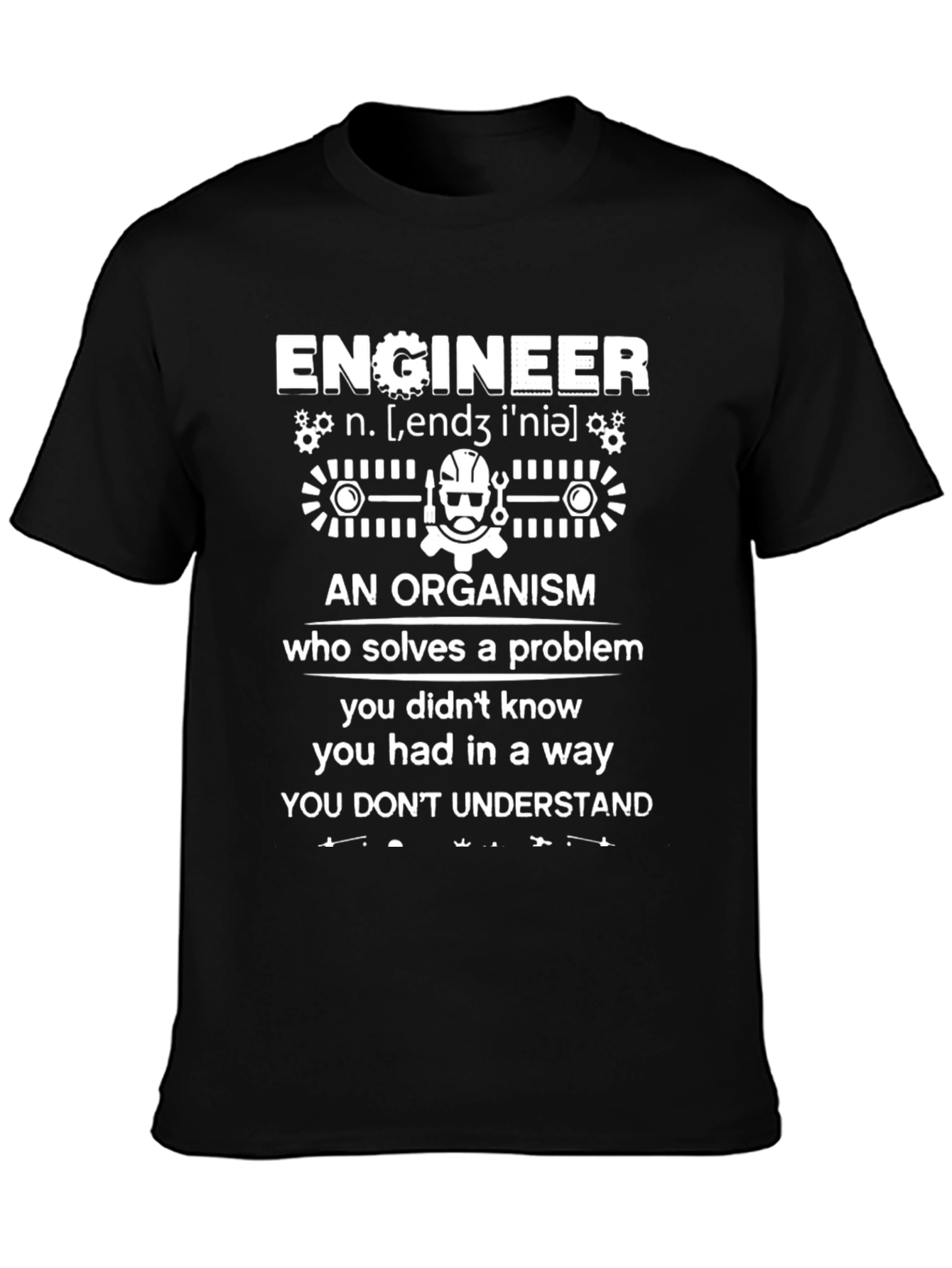 Camiseta Negra de Ingeniero: Solución de Problemas
