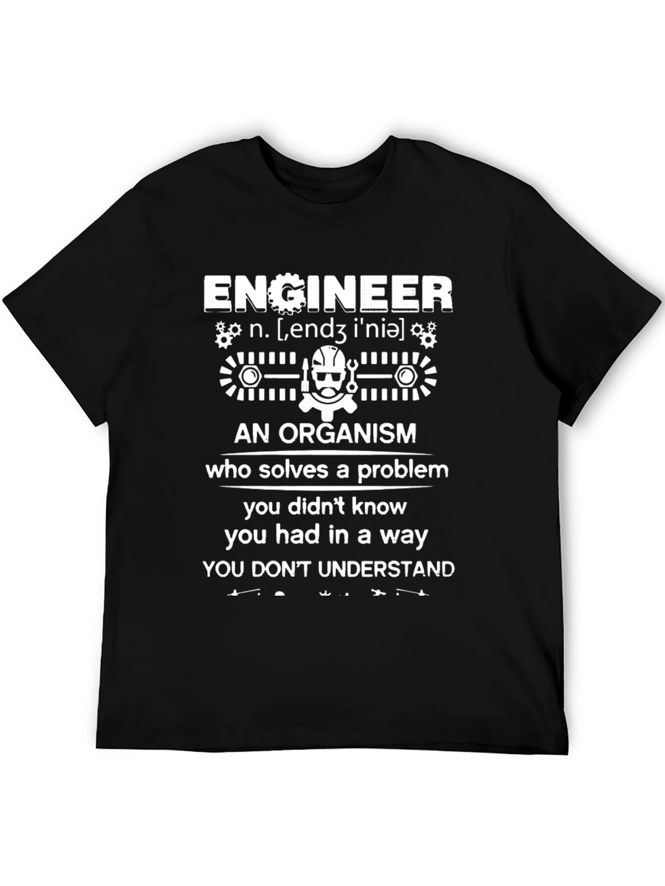 Camiseta Negra de Ingeniero: Solución de Problemas