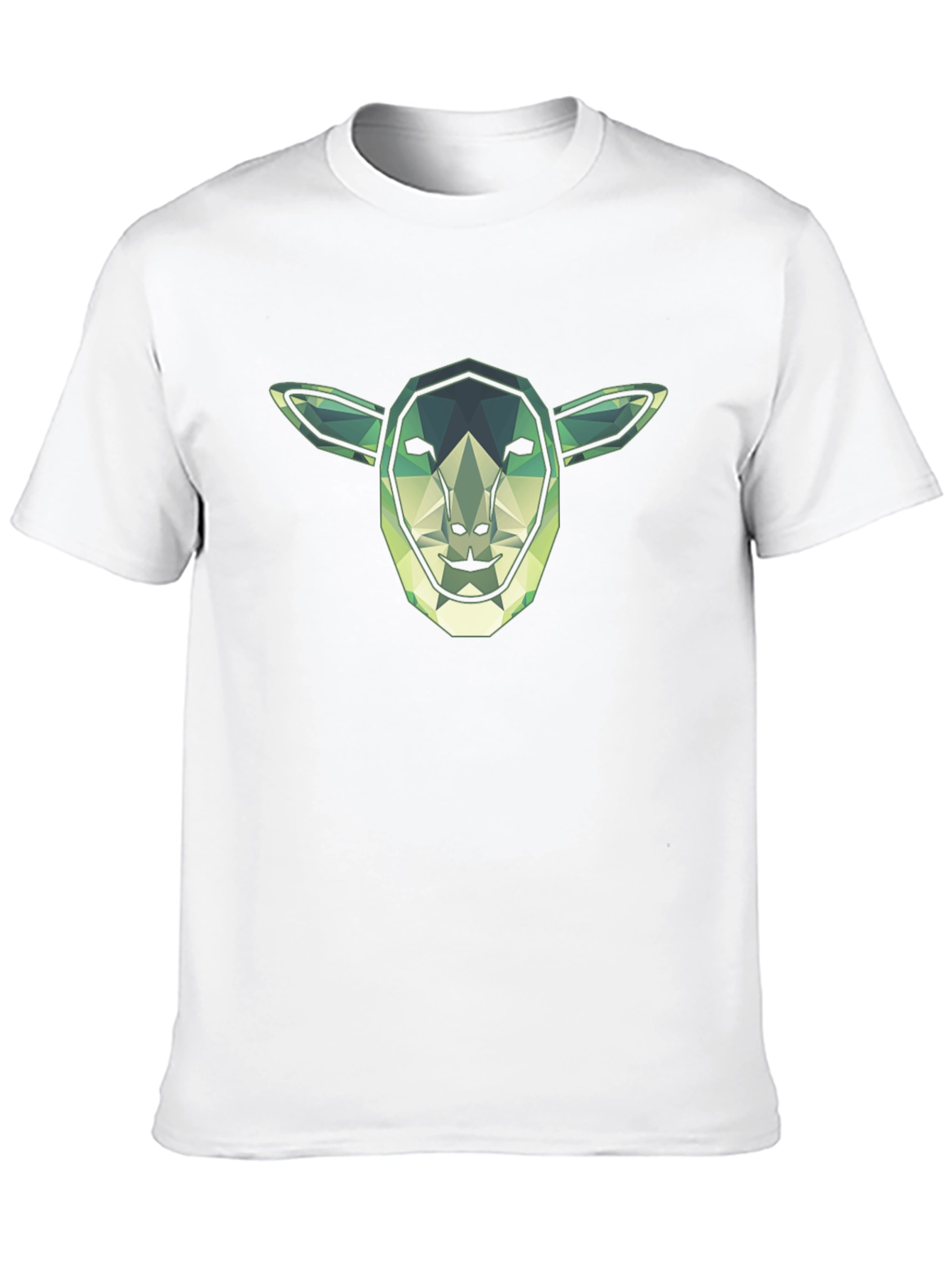 Camiseta Negra con Diseño Geométrico de Oveja