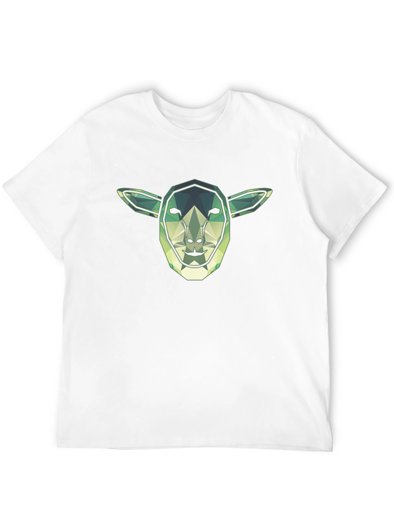 Camiseta Negra con Diseño Geométrico de Oveja