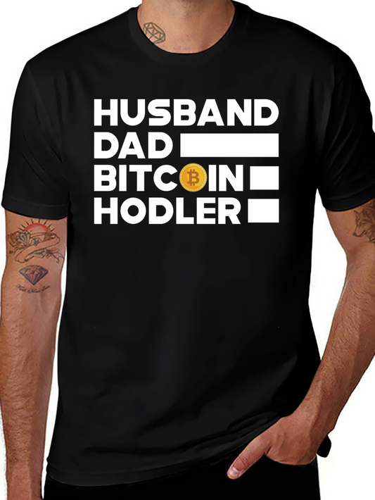 Camiseta Hombre Bitcoin Hodler - Ideal Papá y Marido