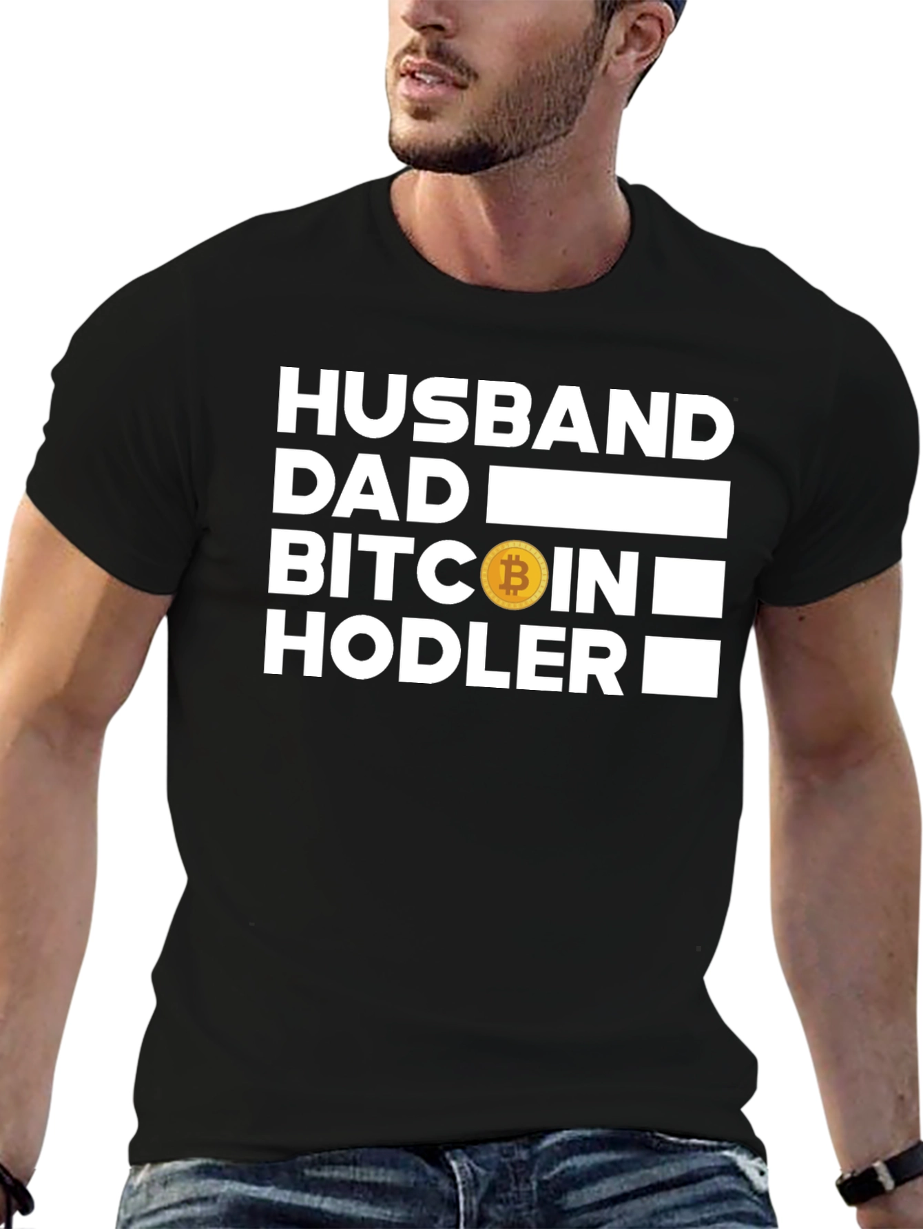 Camiseta Hombre Bitcoin Hodler - Ideal Papá y Marido