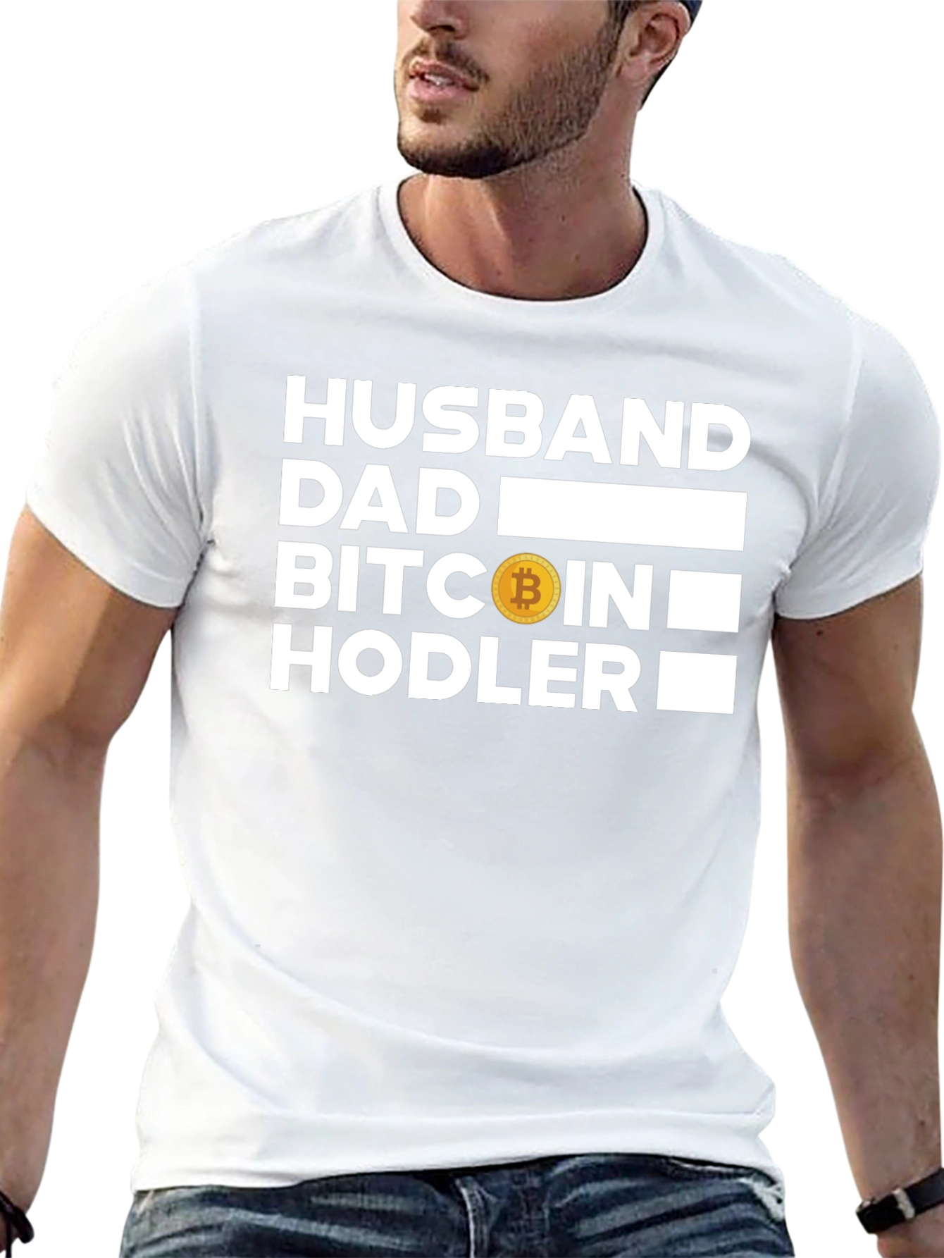 Camiseta Hombre Bitcoin Hodler - Ideal Papá y Marido