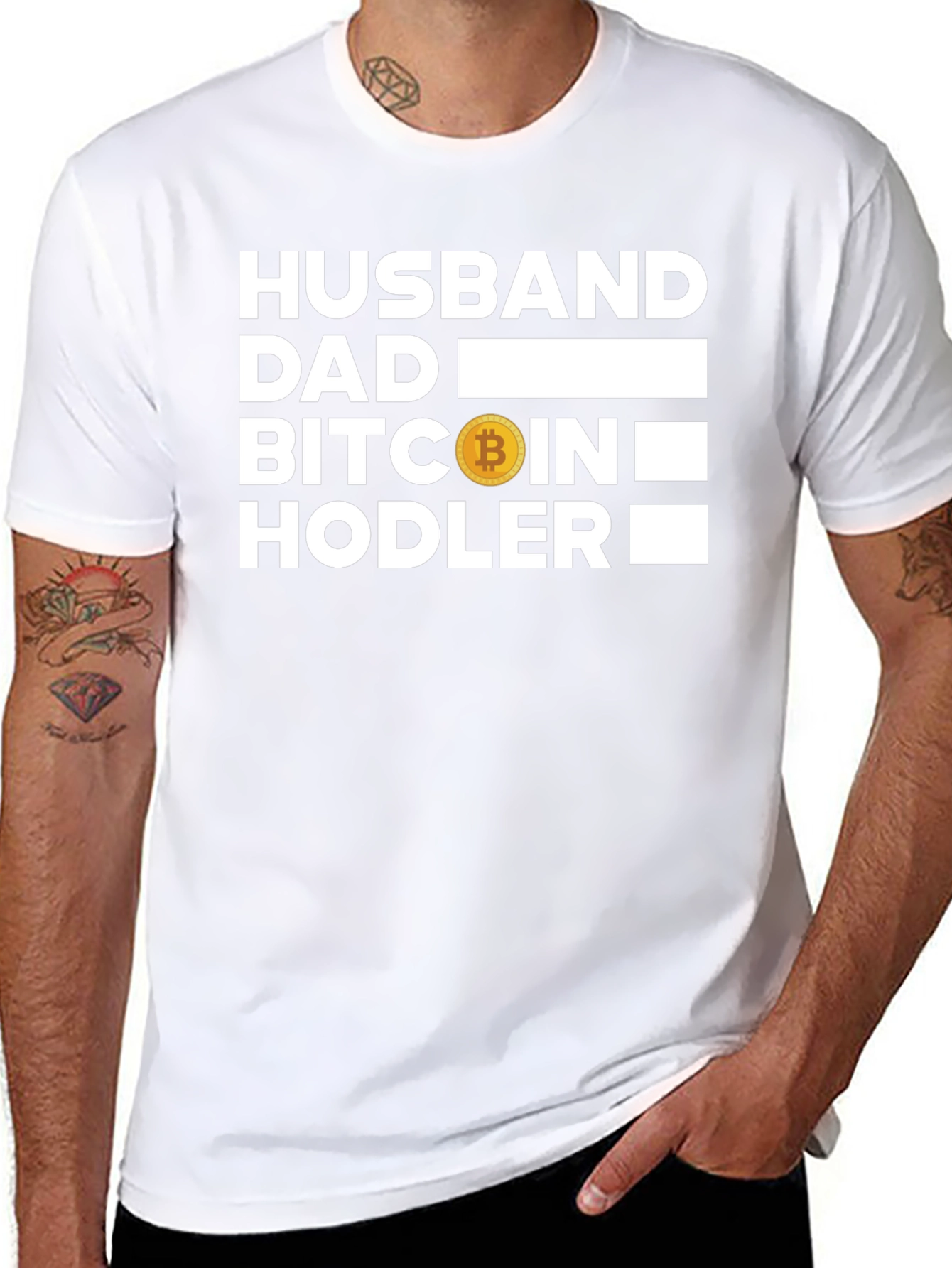 Camiseta Hombre Bitcoin Hodler - Ideal Papá y Marido