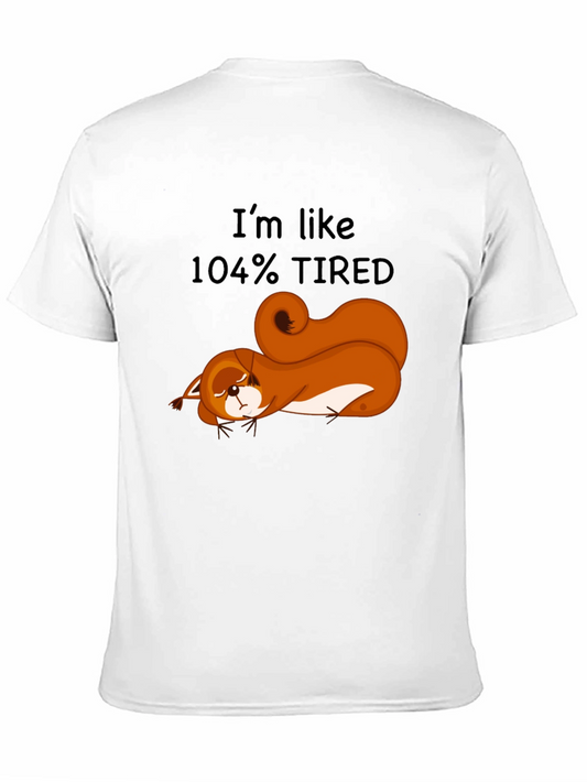Camiseta Negra: Ardilla Cansada al 104%