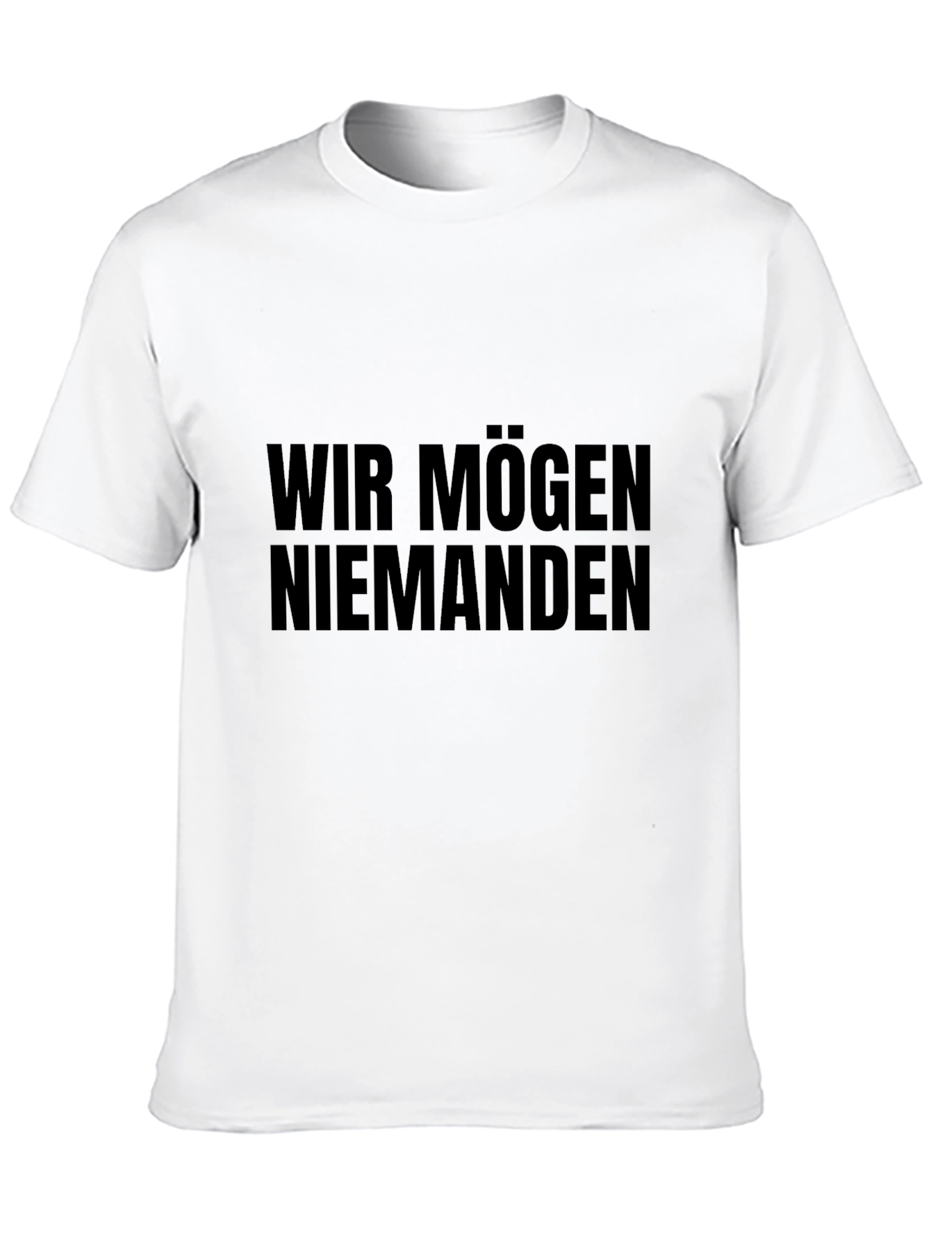 Camiseta Negra: Wir Mögen Niemanden