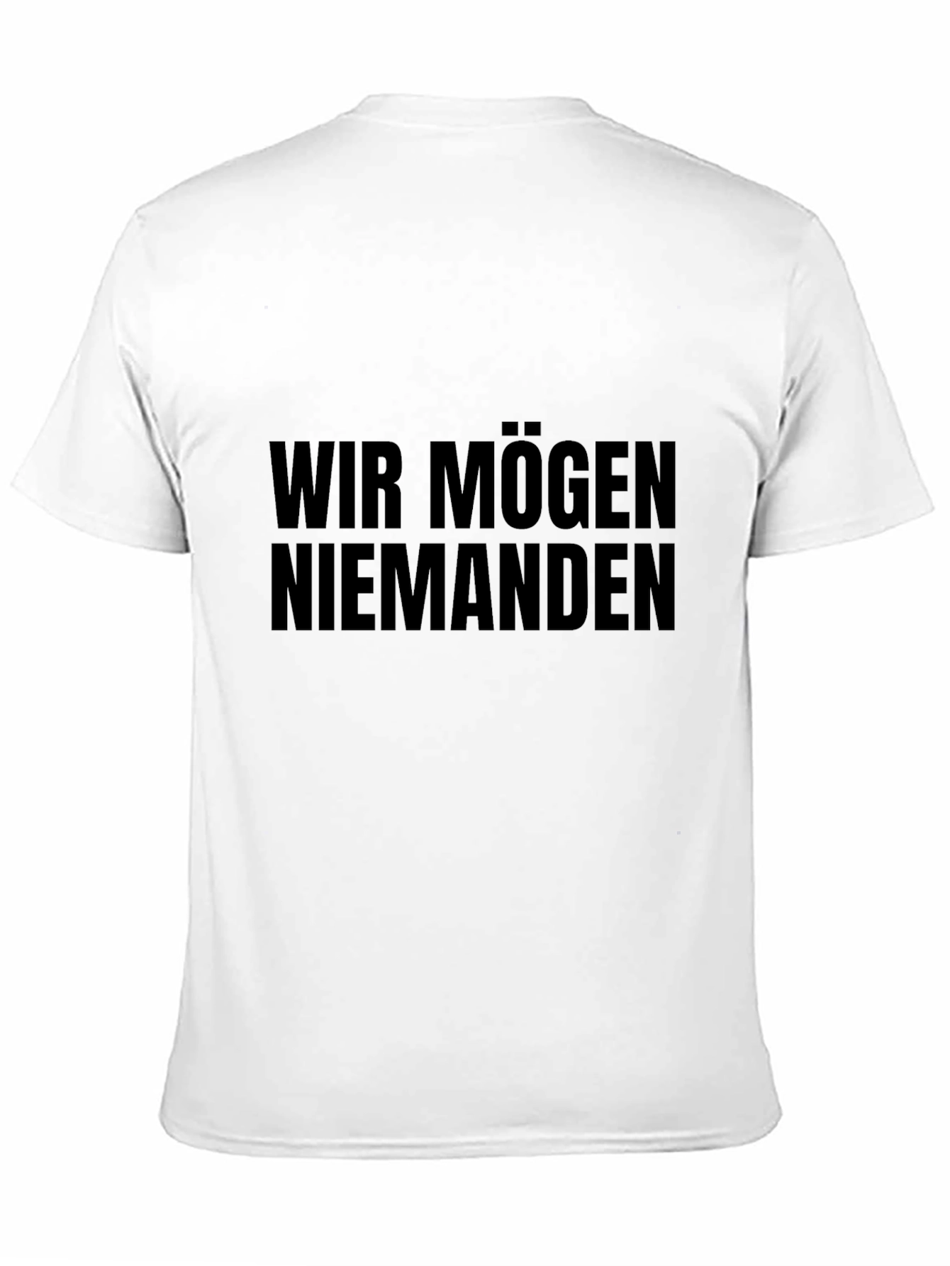 Camiseta Negra: Wir Mögen Niemanden