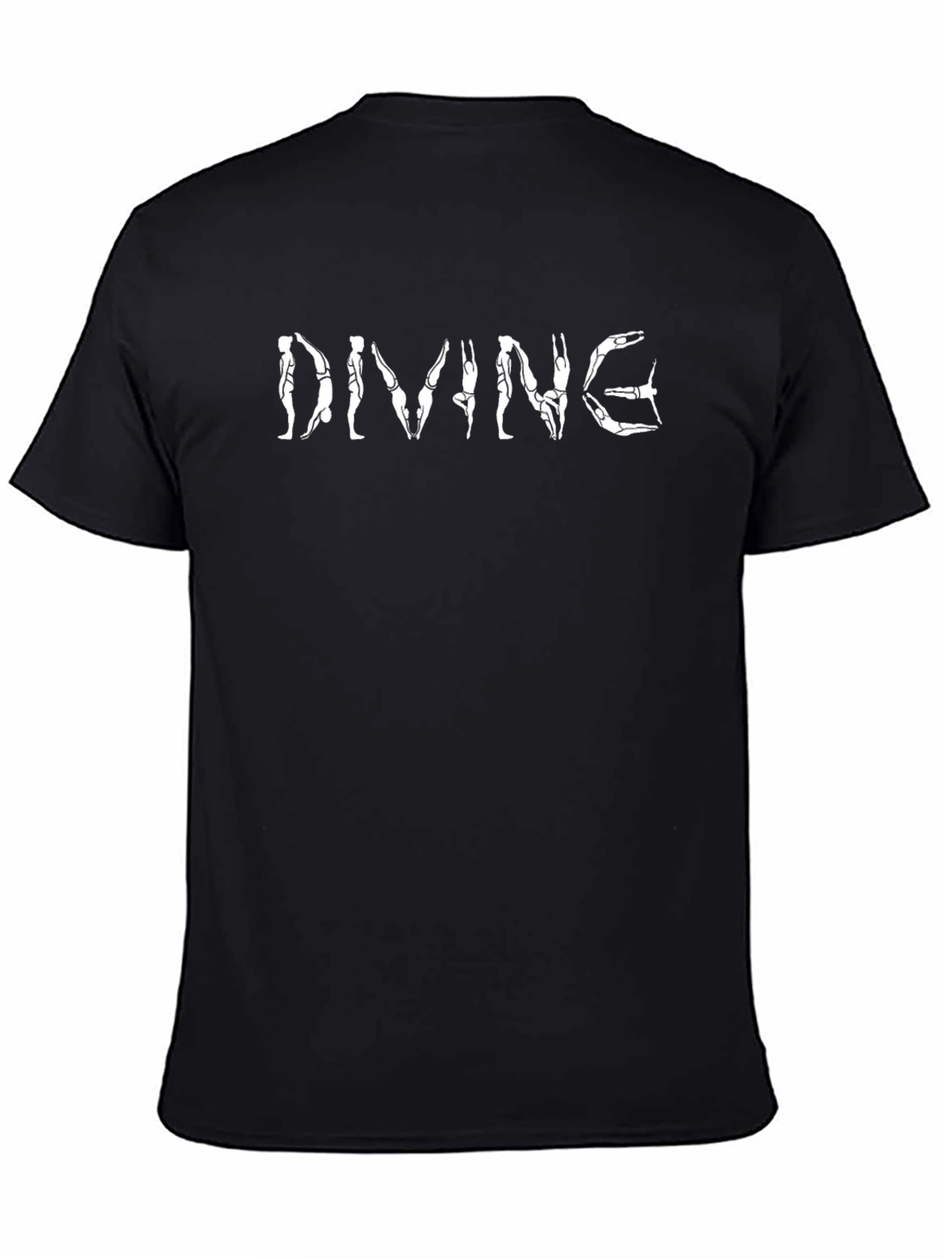 Camiseta Negra Divertida Diving
