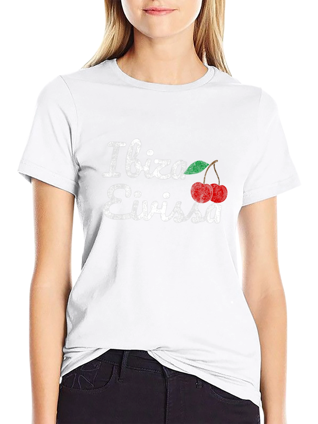 Camiseta Ibiza Eivissa Cerezas - Diseño Vacaciones
