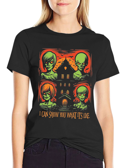 Camiseta de Halloween con diseño espeluznante
