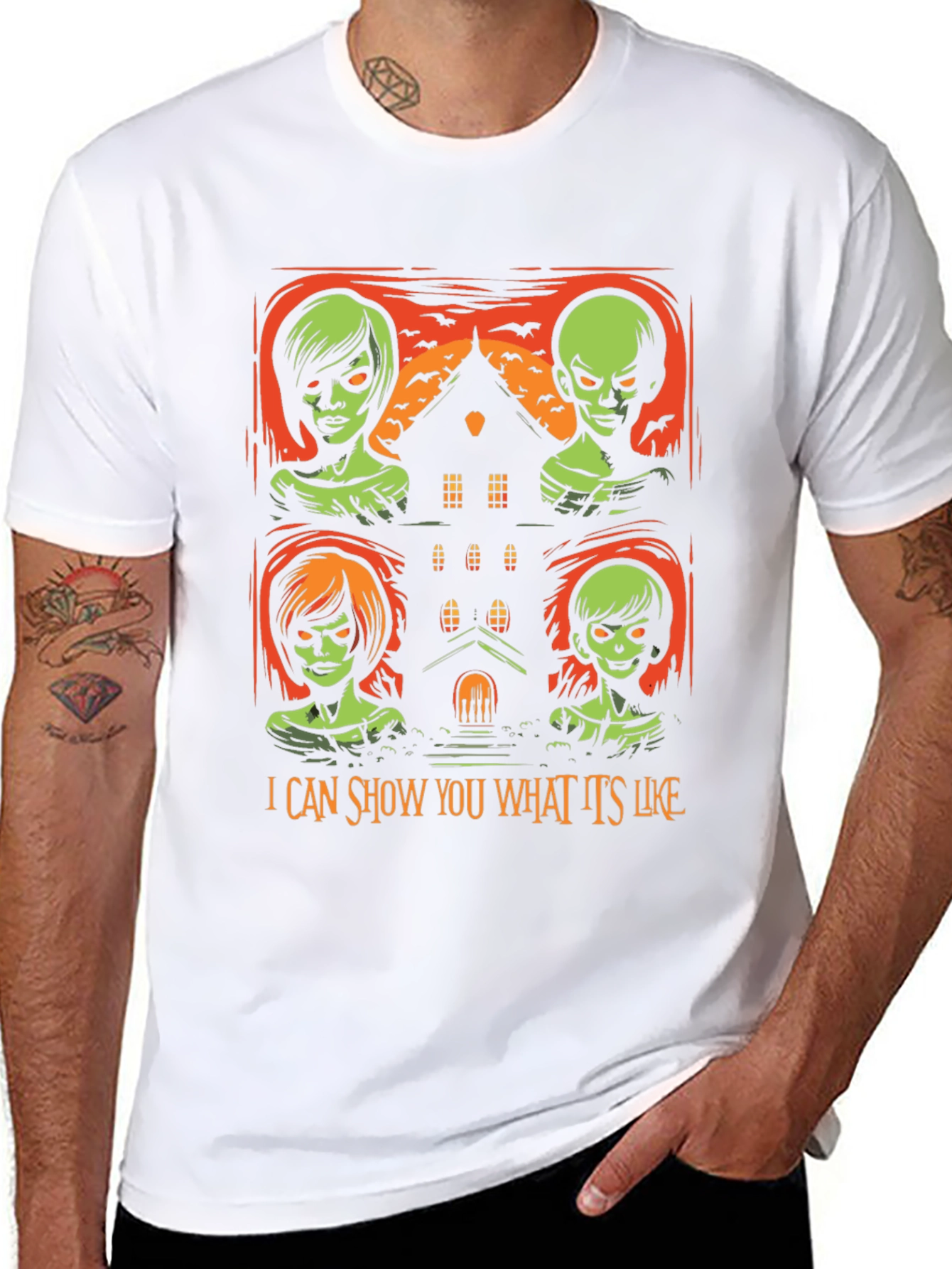 Camiseta de Halloween con diseño espeluznante