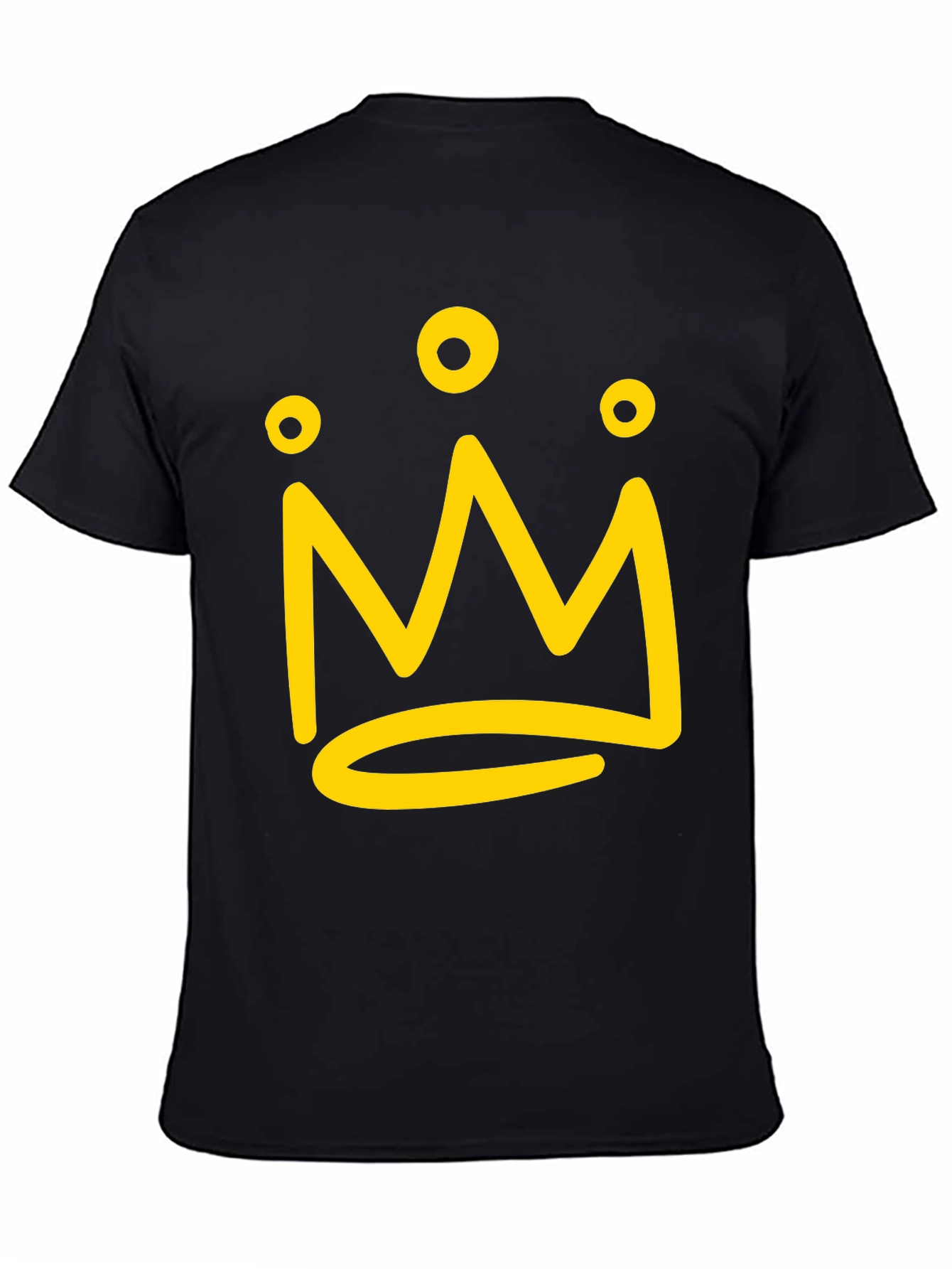 Camiseta Negra con Corona Amarilla