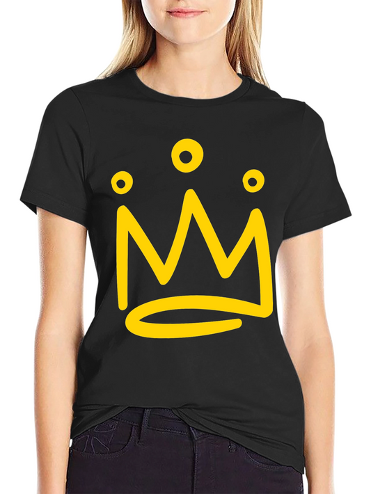 Camiseta Negra con Corona Amarilla