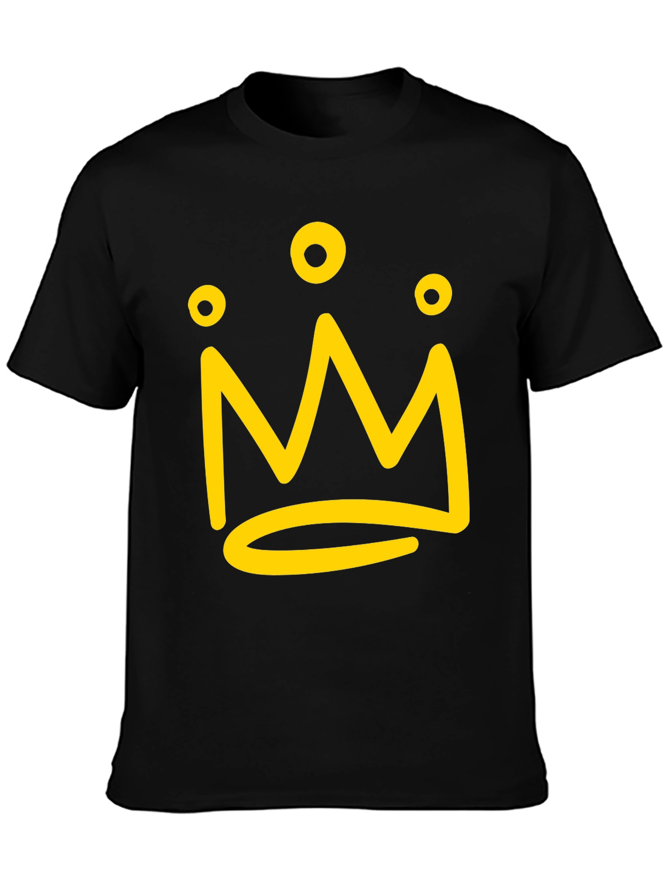 Camiseta Negra con Corona Amarilla