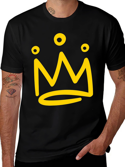 Camiseta Negra con Corona Amarilla