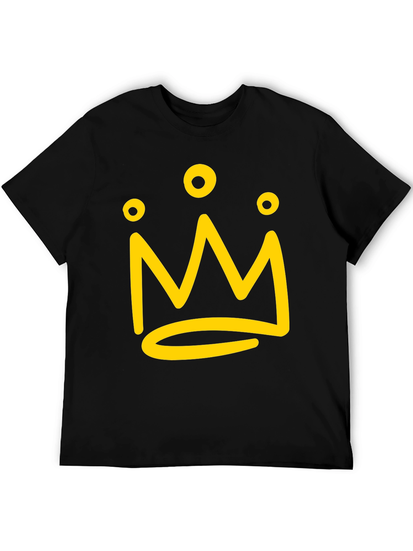 Camiseta Negra con Corona Amarilla