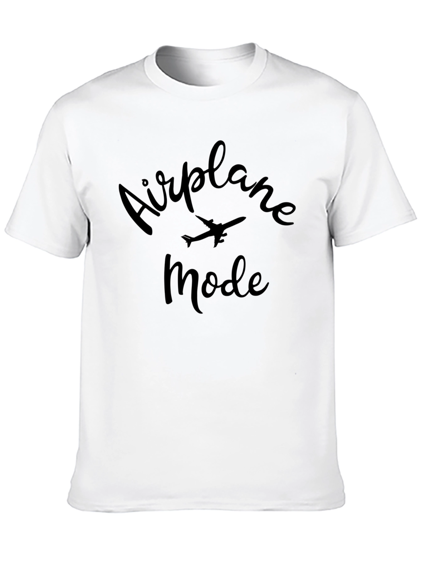 Camiseta Negra Modo Avión para Hombre