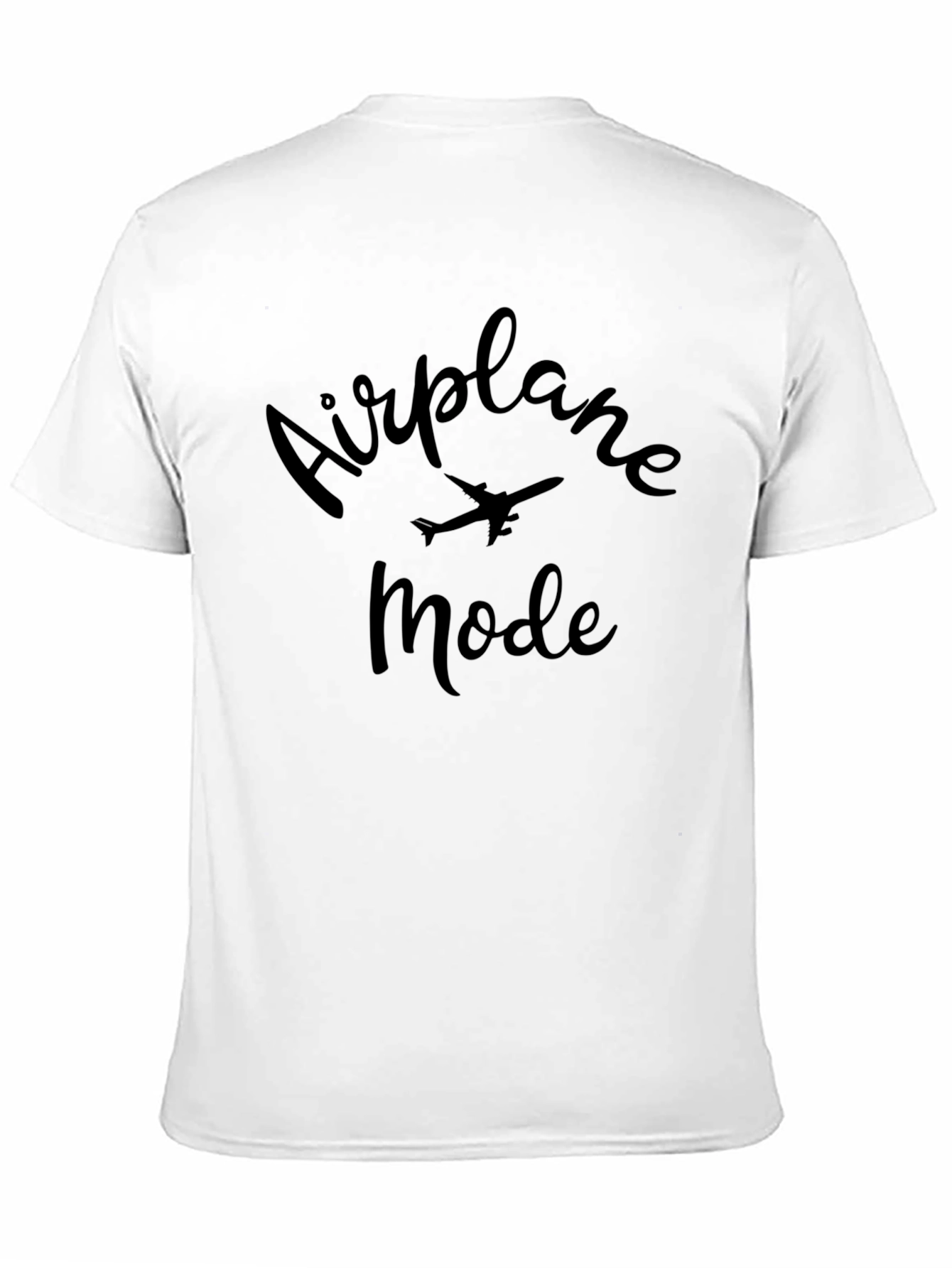 Camiseta Negra Modo Avión para Hombre