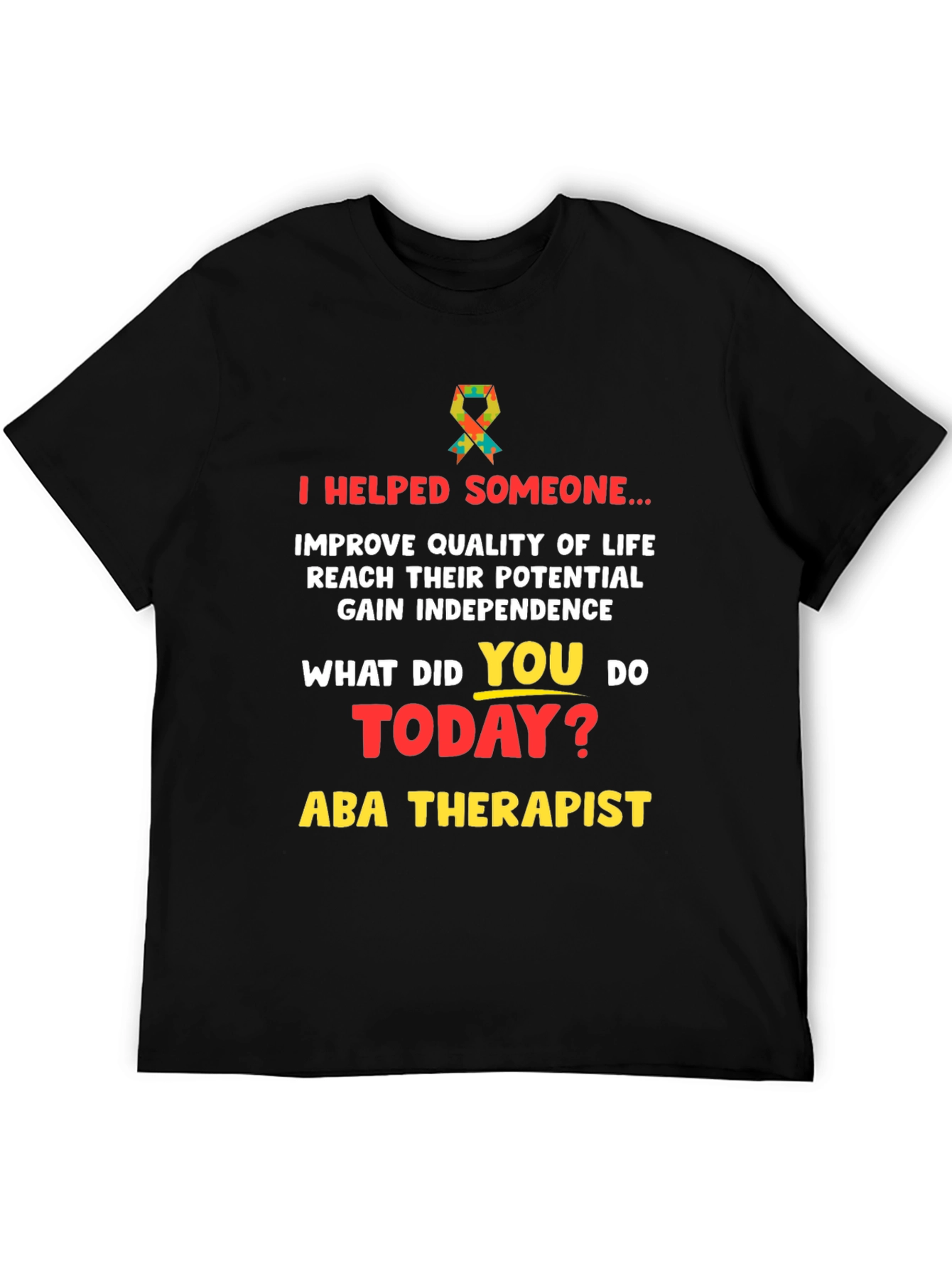 Camiseta ABA Therapist - Ayuda a Mejorar Vidas