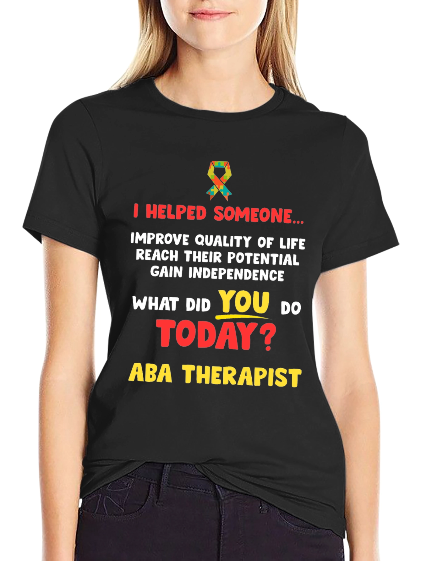 Camiseta ABA Therapist - Ayuda a Mejorar Vidas