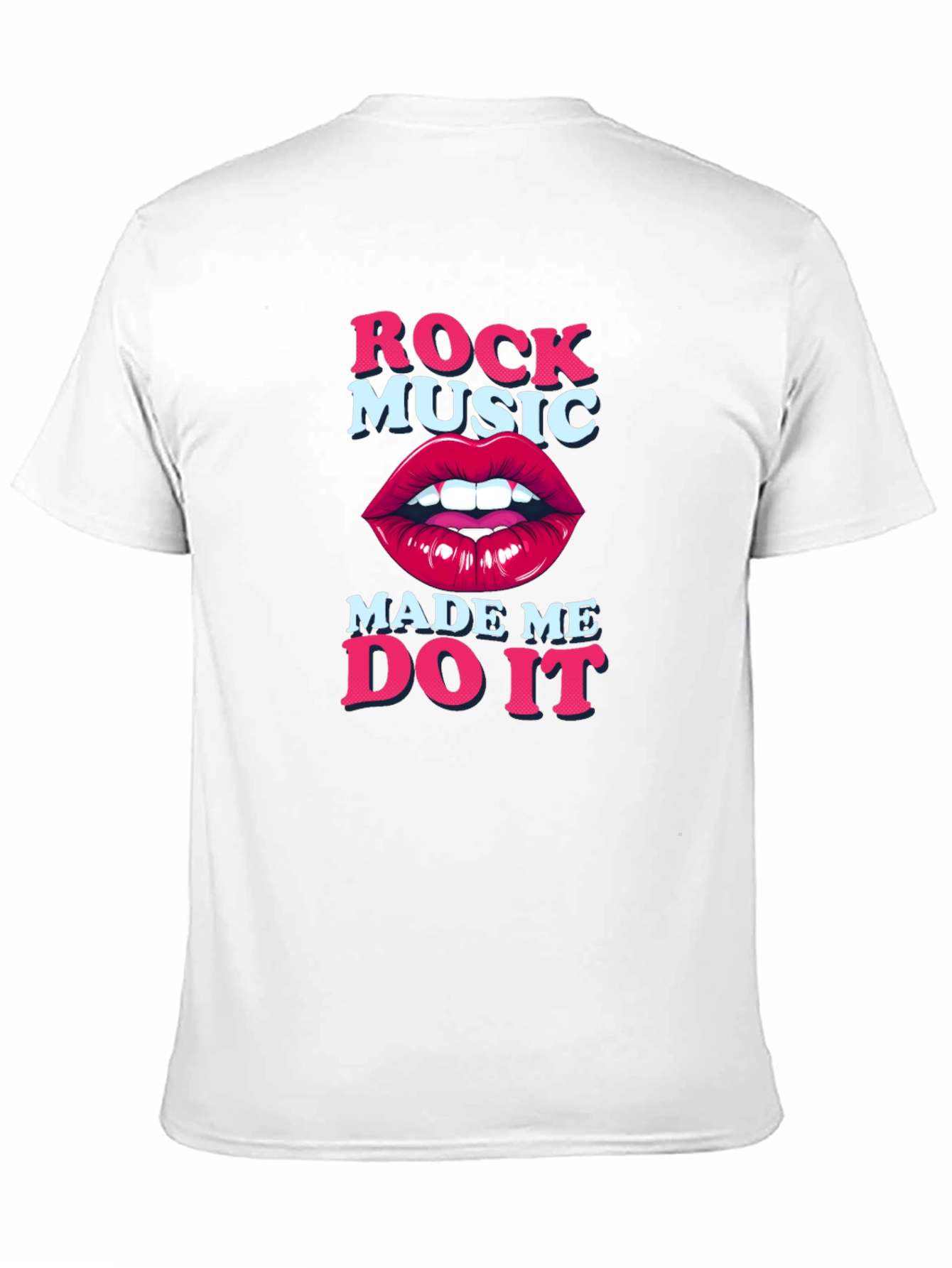 Camiseta Negra Rock Music Made Me Do It