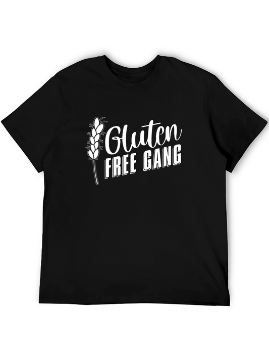 Camiseta Negra Gluten Free Gang para un Estilo Casual