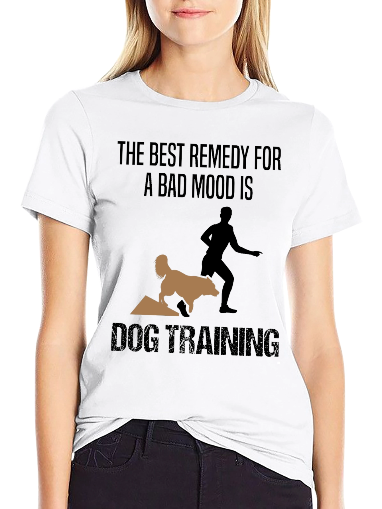 Camiseta Negra Entrenamiento Canino