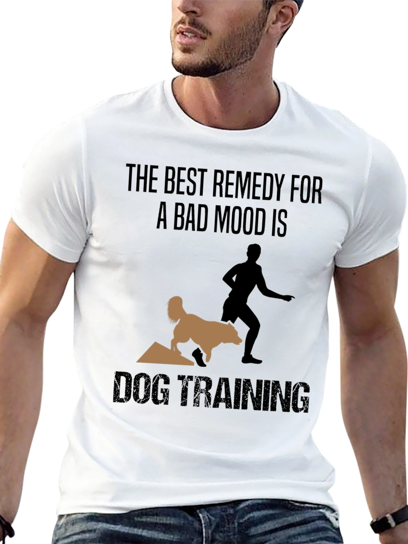 Camiseta Negra Entrenamiento Canino