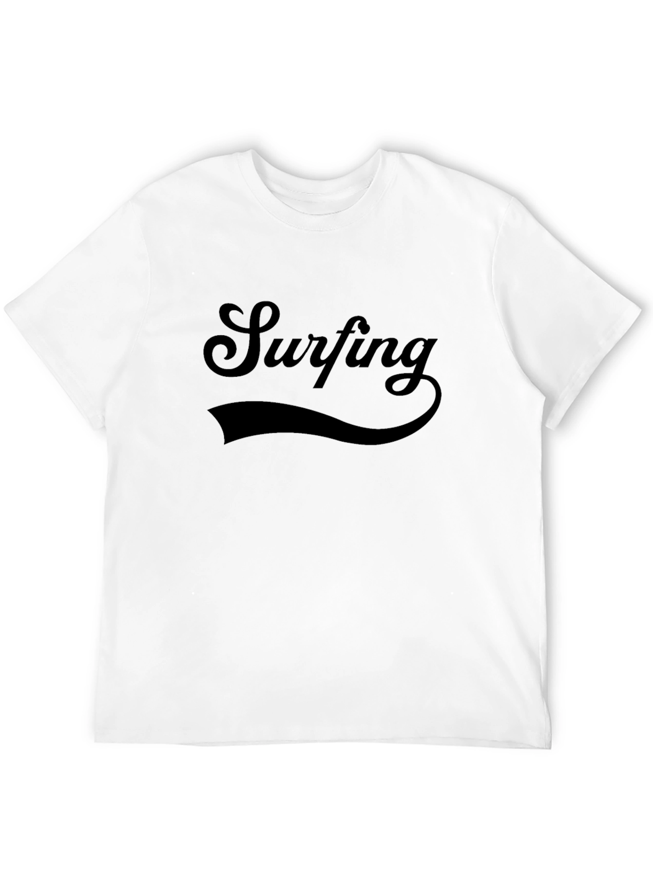 Camiseta Negra Surfing Diseño Casual para Hombre