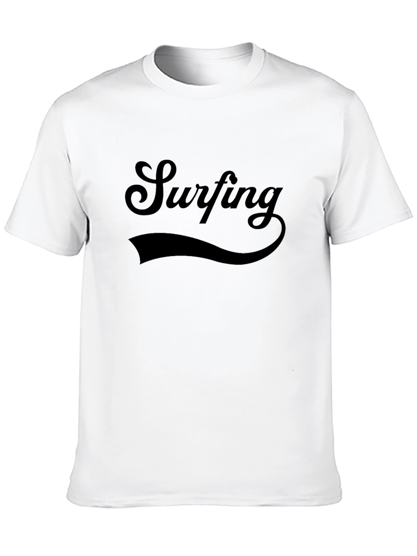 Camiseta Negra Surfing Diseño Casual para Hombre