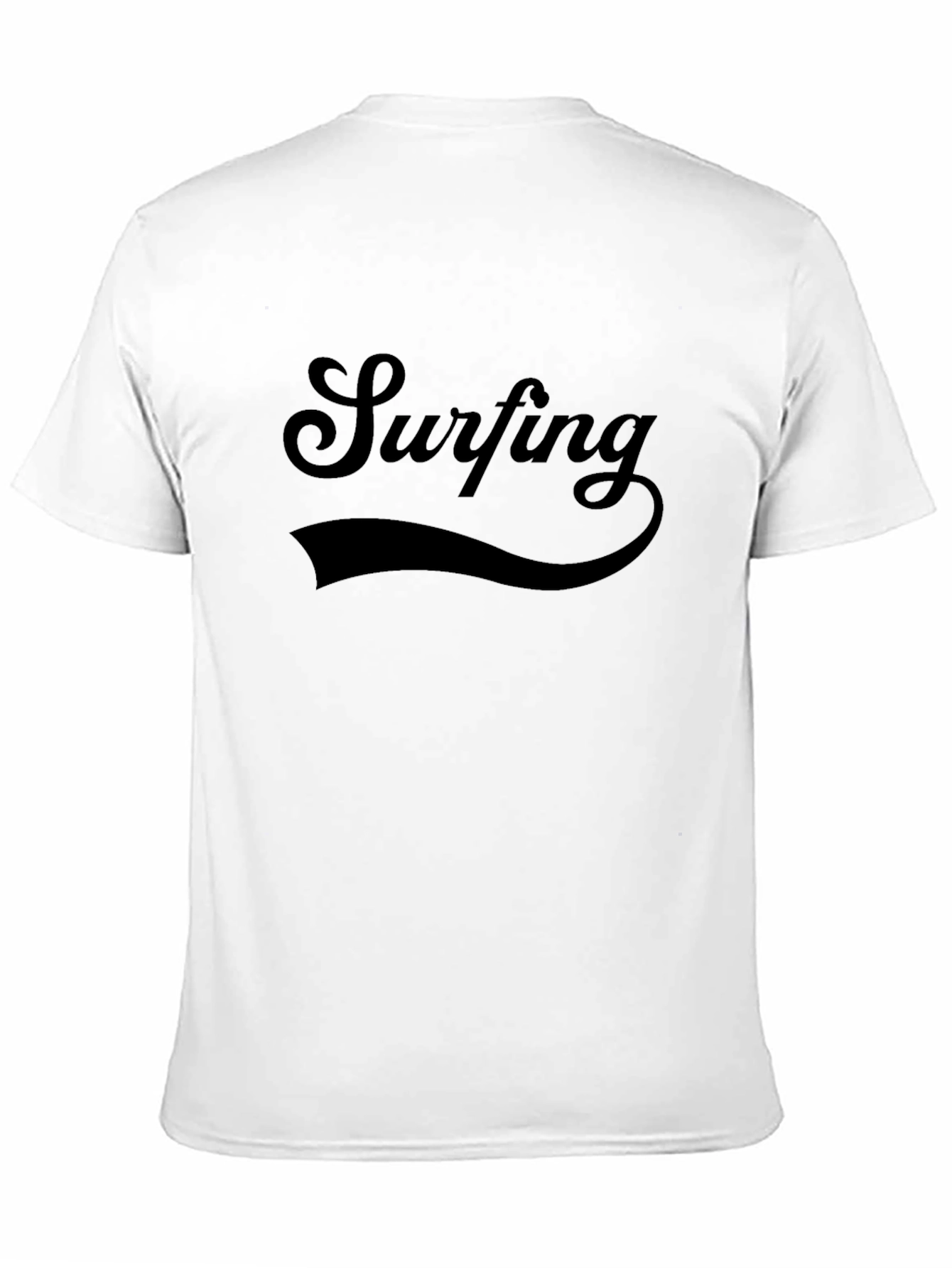 Camiseta Negra Surfing Diseño Casual para Hombre