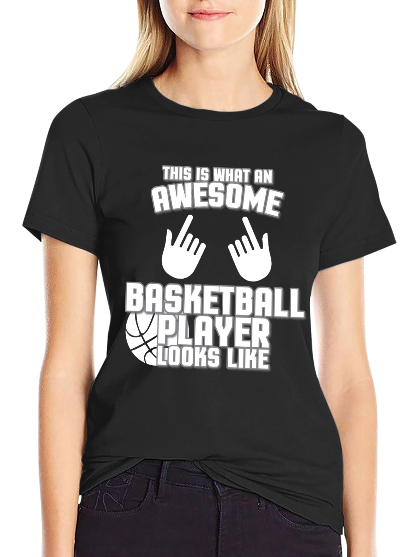 Camiseta Negra Awesome Basketball Player
