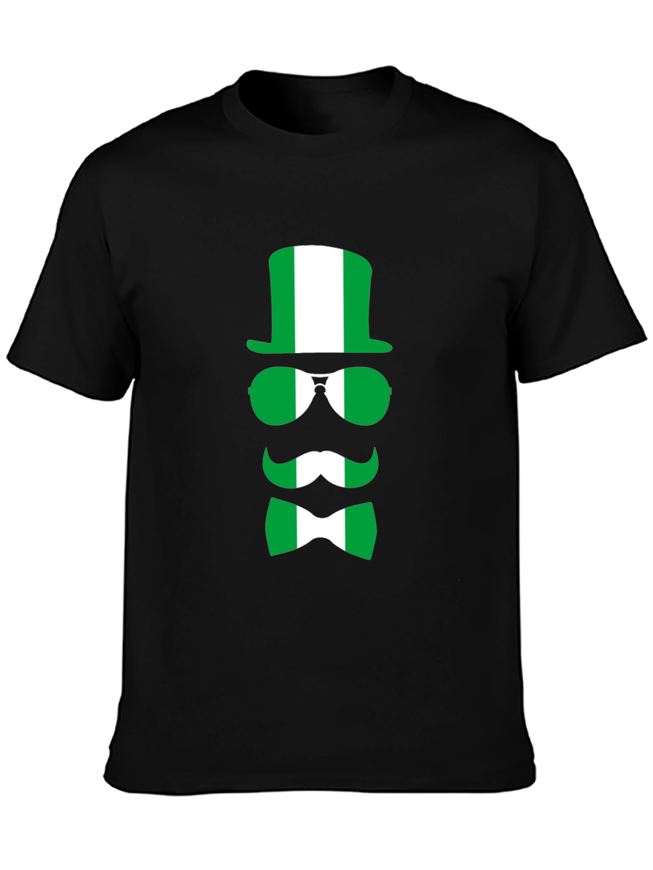 Camiseta Negra con Diseño Nigeria