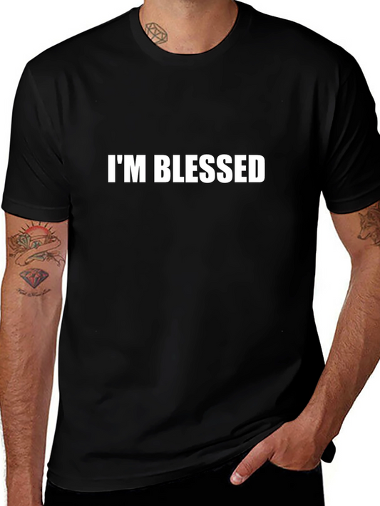 Camiseta Negra Im Blessed para Hombre