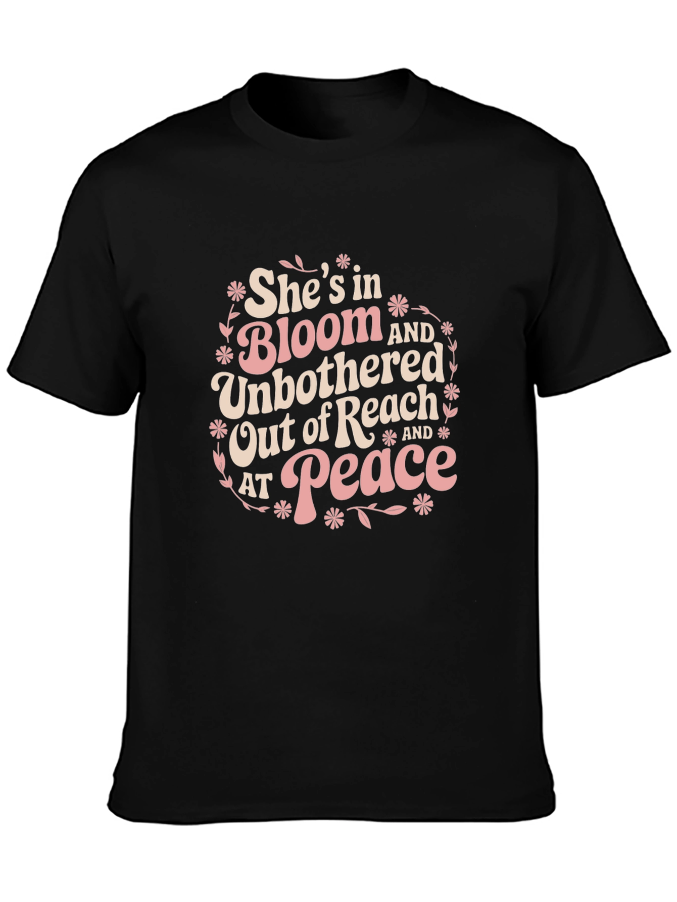 Camiseta Negra: Shes in Bloom