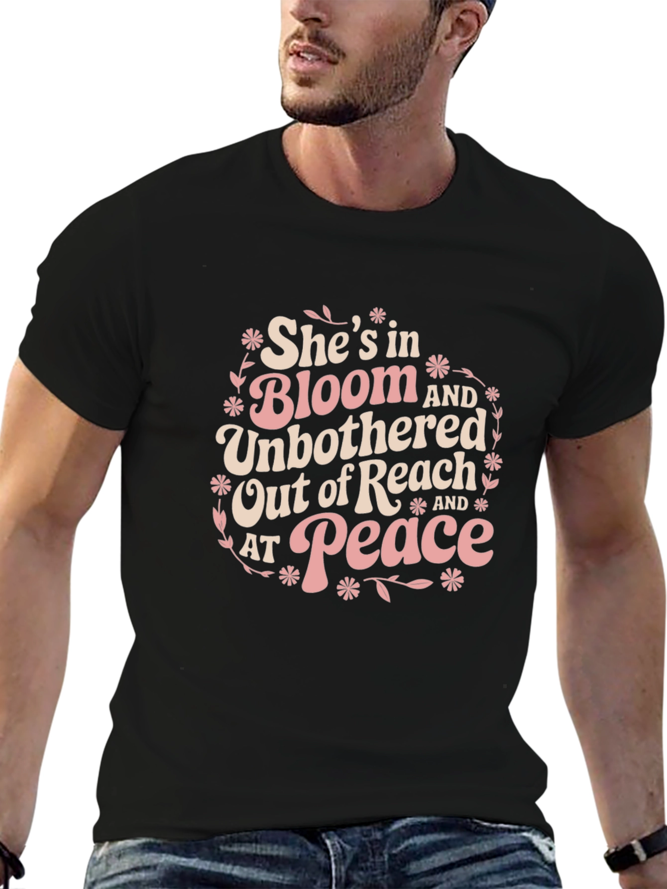 Camiseta Negra: Shes in Bloom