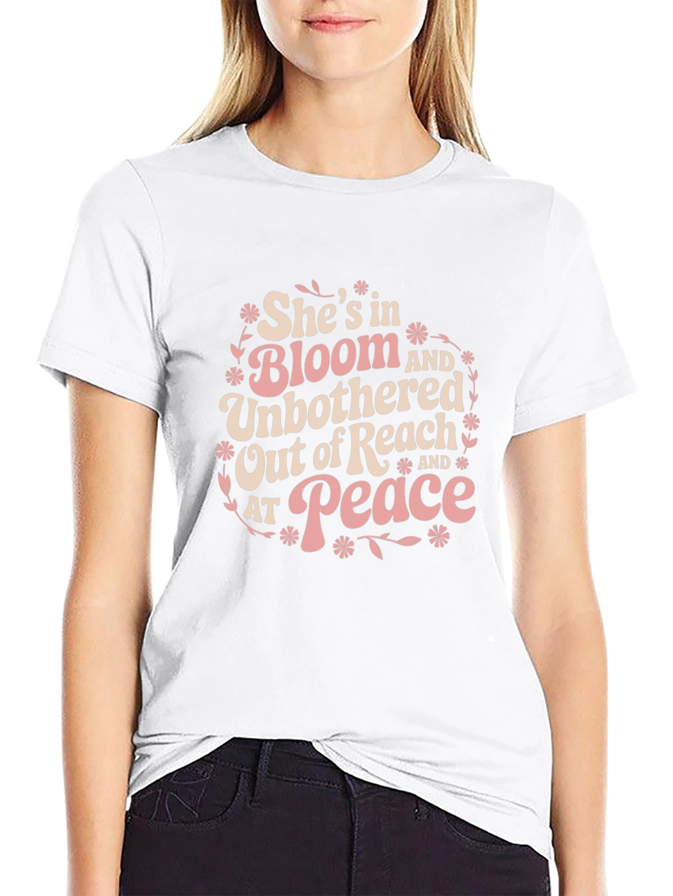 Camiseta Negra: Shes in Bloom