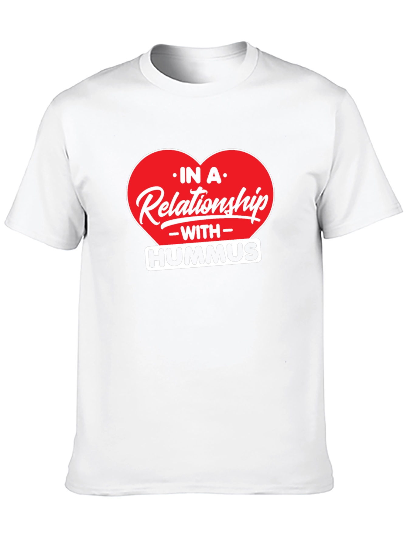 Camiseta Negra En una Relación con Hummus